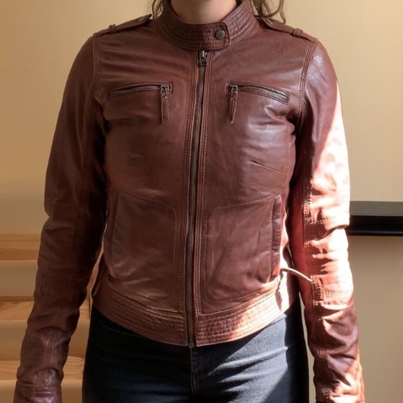Danier Brown Leather Jacket - Picture 6 of 6